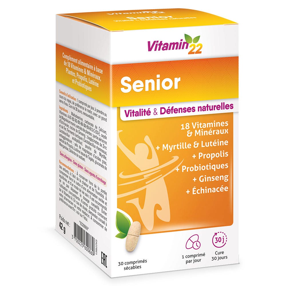 Vitamin'22 Senior Vitalità e difese naturali 30 compresse