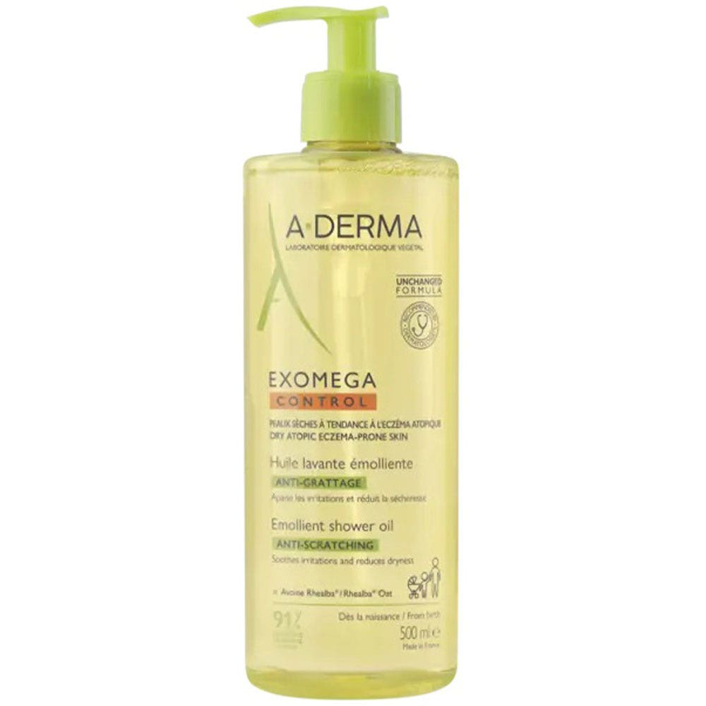 A-Derma Exomega Control Olio emolliente anti-prurito per la Lavera 500ml