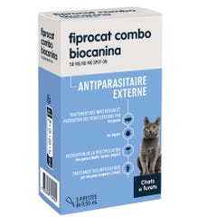 Biocanina Antiparassitario esterno Soluzione per gatti e furetti maculati Fiprocat Combo 3 pipette