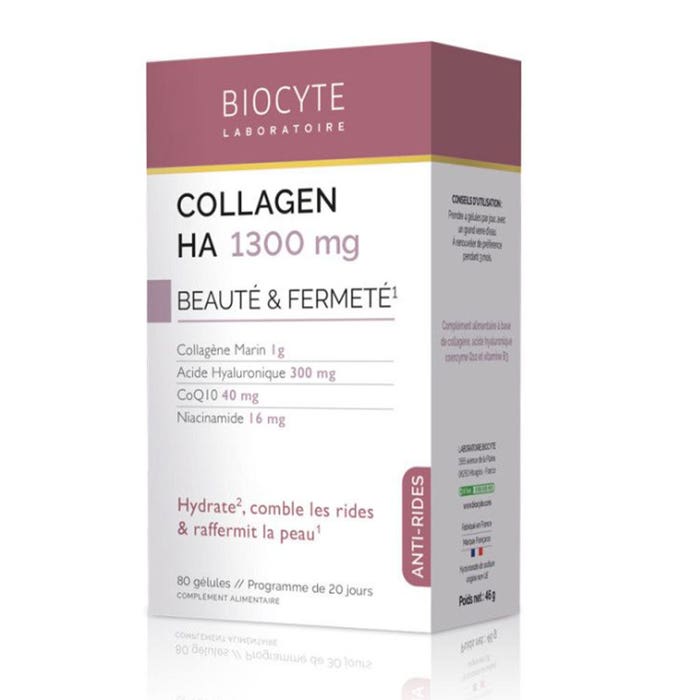 Biocyte Anti-rughe Collagena HA 1300mg Bellezza e Compattezza 80 capsule