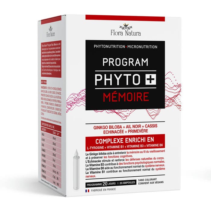 Flora Natura Program Phyto+ Memoria 20 Ampolle bevibili da 10 ml