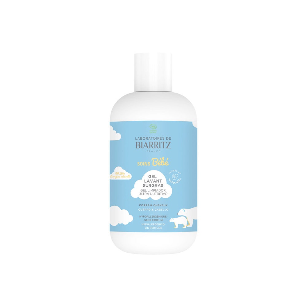 Laboratoires De Biarritz Prodotti per Neonato Detergente bio corpo e capelli 200ml