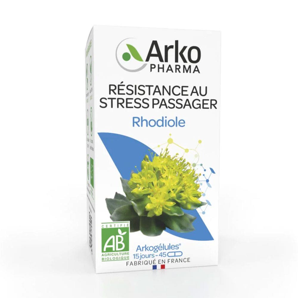 Arkopharma Arkocapsule Resistenza allo Stress Temporaneo Rodiola Bio 45 Capsule