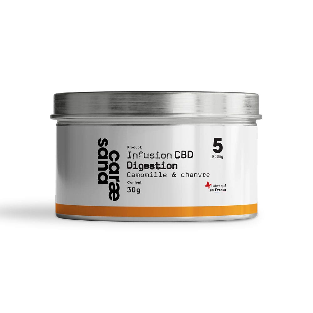 Caraesana Infuso per la digestione a base di camomilla e canapa CBD 30g