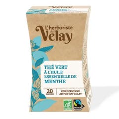 L'Herboriste du Velay Infusion Reglisse Menthe Fenouil Digestion Bio 20 Bustine