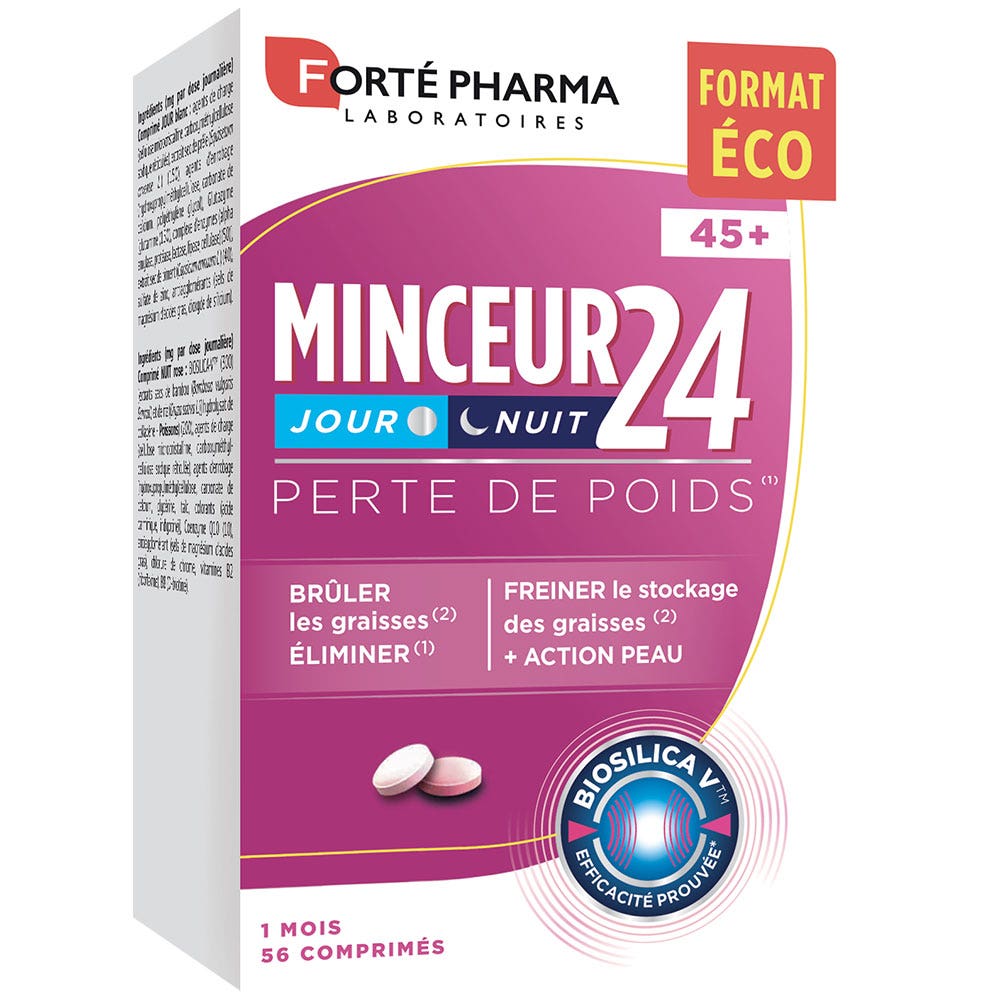 Forté Pharma Minceur 24 Perdita di peso giorno e notte donna 45 anni e più 56 compresse 56 compresse