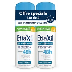 Etiaxil Anti-traspirante Déodorant Compressé Protection 48h Peaux Sensibles 2x100ml