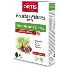 Ortis Frutta e fibre rafforzano il transito intestinale 24 compresse