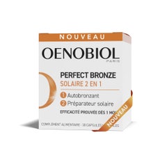 Oenobiol Perfect Bronze I Solari 2 in 1 Autoabbronzante e protezione solare 30 capsule vegetali
