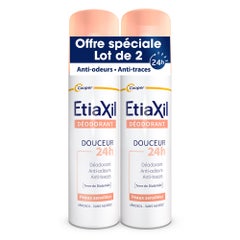 Etiaxil Deodorante Spray Delicatezza senza alluminio 48 ore Pelle Sensibile 2x150ml