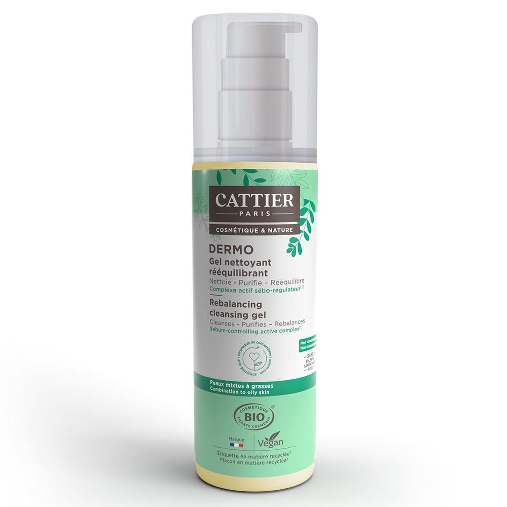 Cattier Dermo Gel detergente equilibrante Pelle da mista a grassa 200 ml