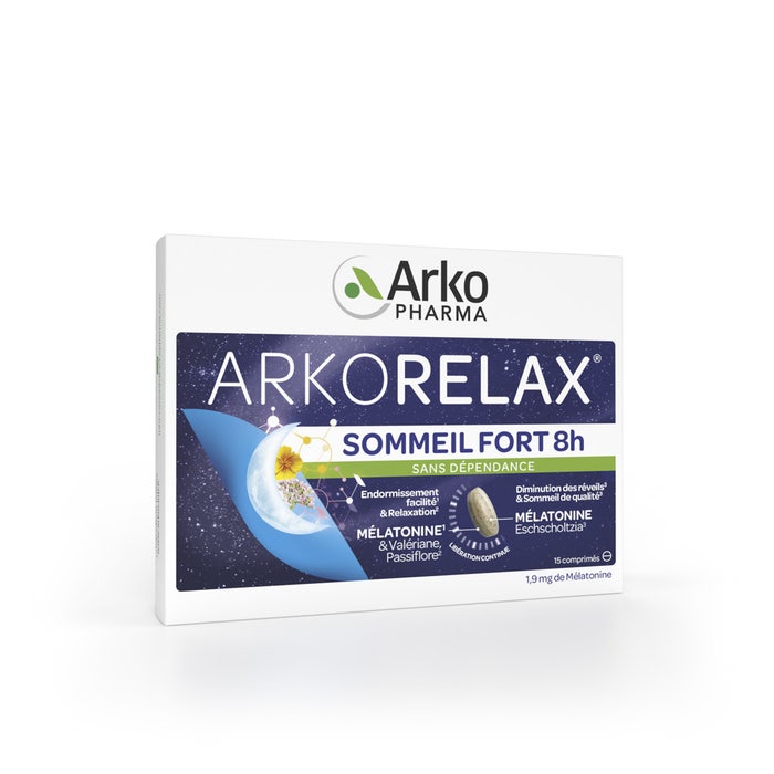 Arkopharma Arkorelax Sonno Forte 8H Melatonina, Valeriana 15 compresse