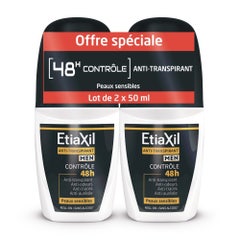 Etiaxil Deodorante Roll-on 48 ore per uomo 2x50ml