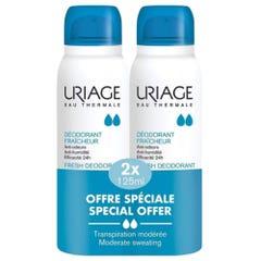 Uriage Deodorante Fraicheur Anti-Odore Anti-Umidità Pelle Sensibile 2x125ml