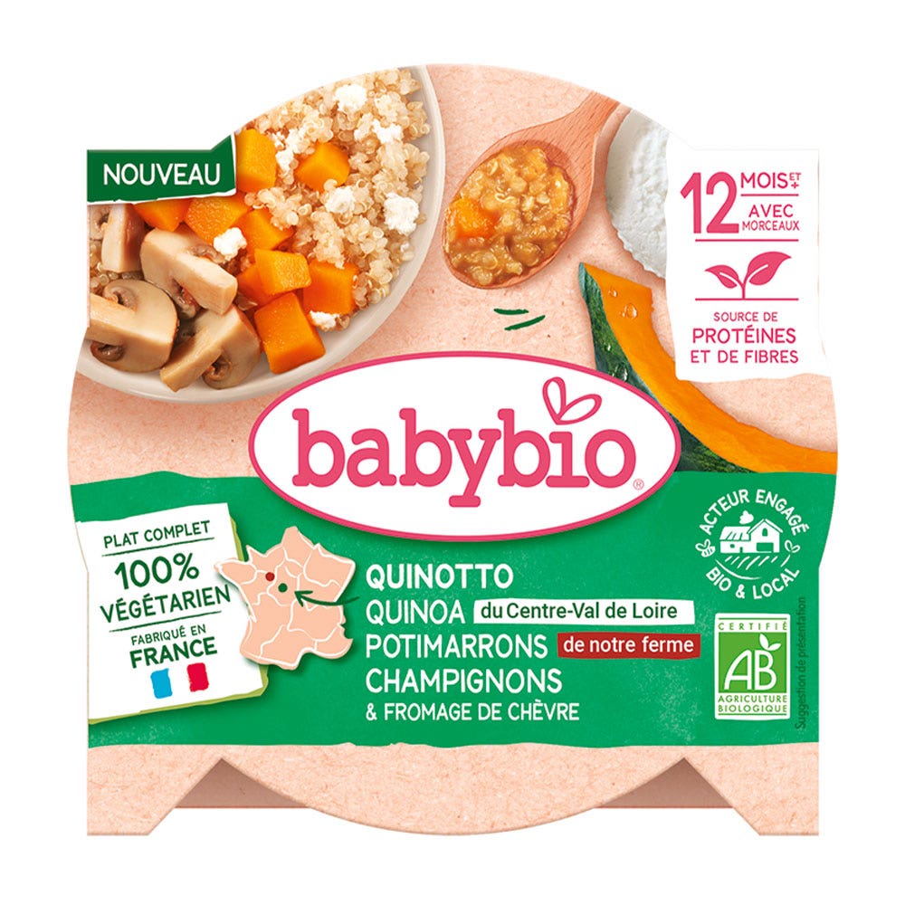 Babybio 100% Vegetale plat completo bio con pezzi a partire da 12 mesi 230 g
