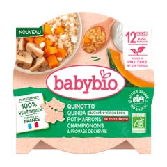 Babybio 100% Vegetale Plat Complet Bio Dès 12 Mois Avec Morceaux 230g