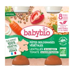 Babybio 100% Vegetale Plat Complet Bio Dès 6 Mois Texture Lisse 2x200g