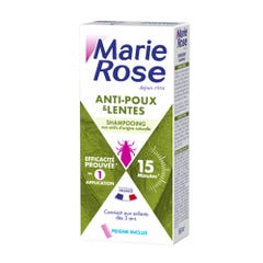 Marie Rose Shampoo ai pidocchi e alle lendini con Actifa naturali Dès 3 Ans Peigne Inclus 125 ml