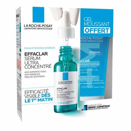 La Roche-Posay Effaclar Siero ultra concentrato + Gel schiumogeno Pelle a tendenza acneica