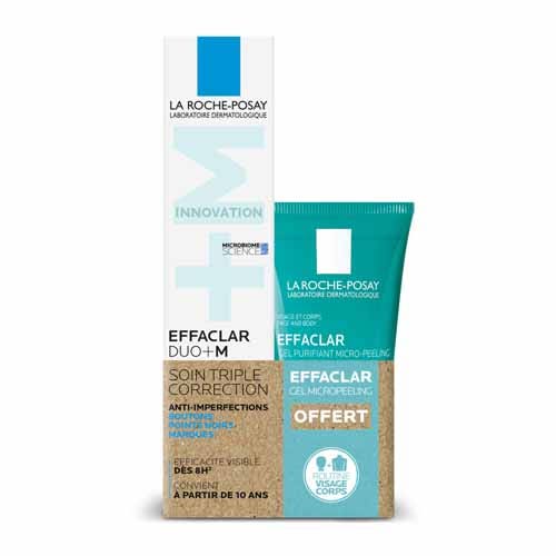 La Roche-Posay Effaclar Duo+M Duo+Trattamento Correttore Anti-imperfezioni + Gel Micropeeling