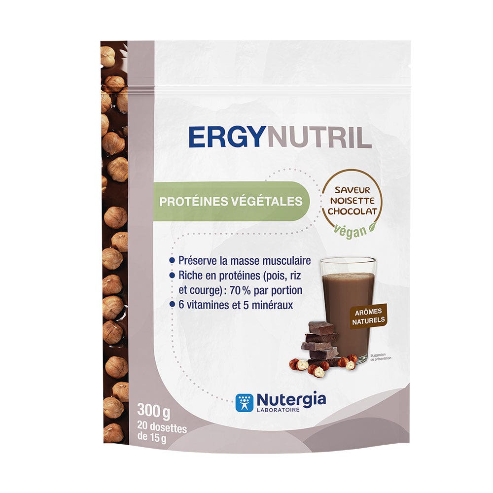 Nutergia ERGYNUTRIL Vegan Nocciola-cioccolato Proteina vegetale 350g