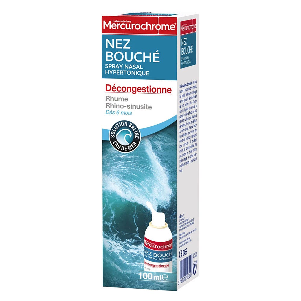 Mercurochrome Spray ipertonico per naso chiuso Decongestiona 100ml