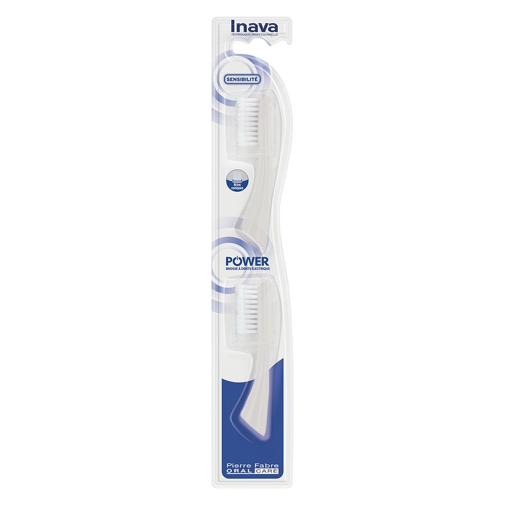 Inava Hybrid Spazzolini di ricarica morbidi 15/100 per spazzolini elettrici x2