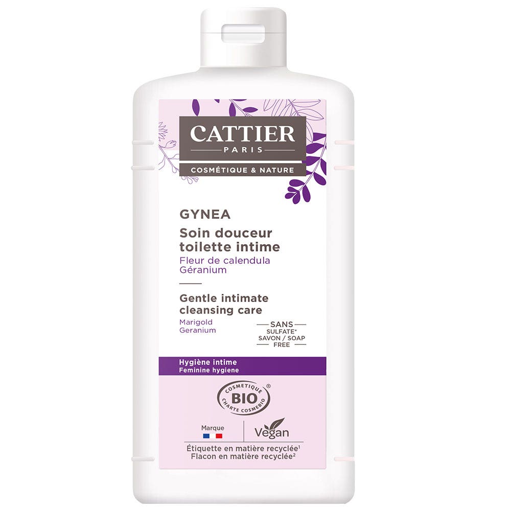 Cattier Gyn Delicatezza del Trattamento Intimo Fiore di Calendula e Geranio Bio 500ml