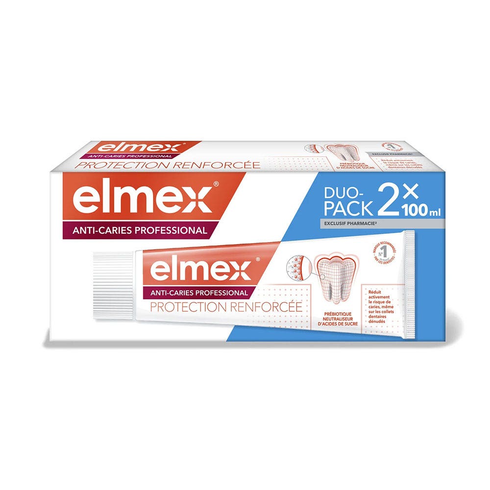 Elmex Protezione Carie Professional Dentifricio Protect rinforzato 2x100ml