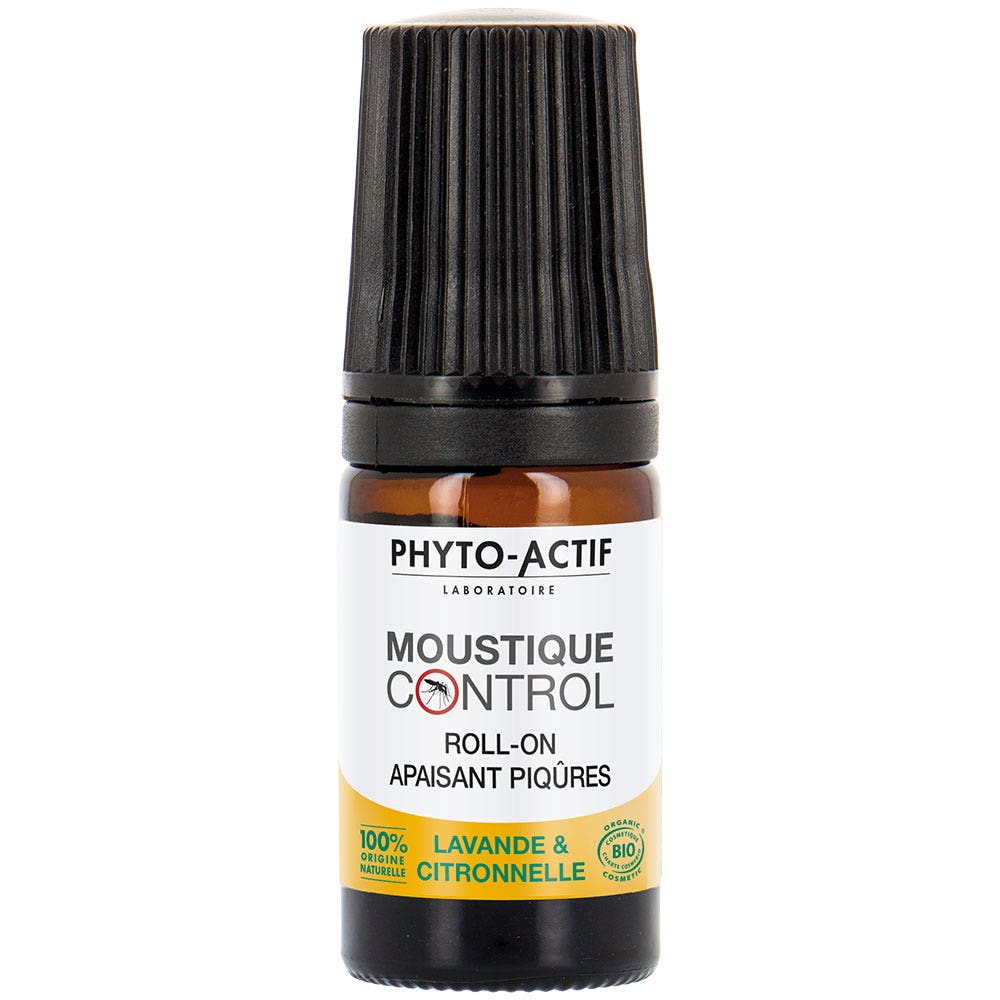 Phyto-Actif Offerta Moustique Control Repellenri per zanzare Roll-on lenitivo per punture lavanda e citronella 8ml