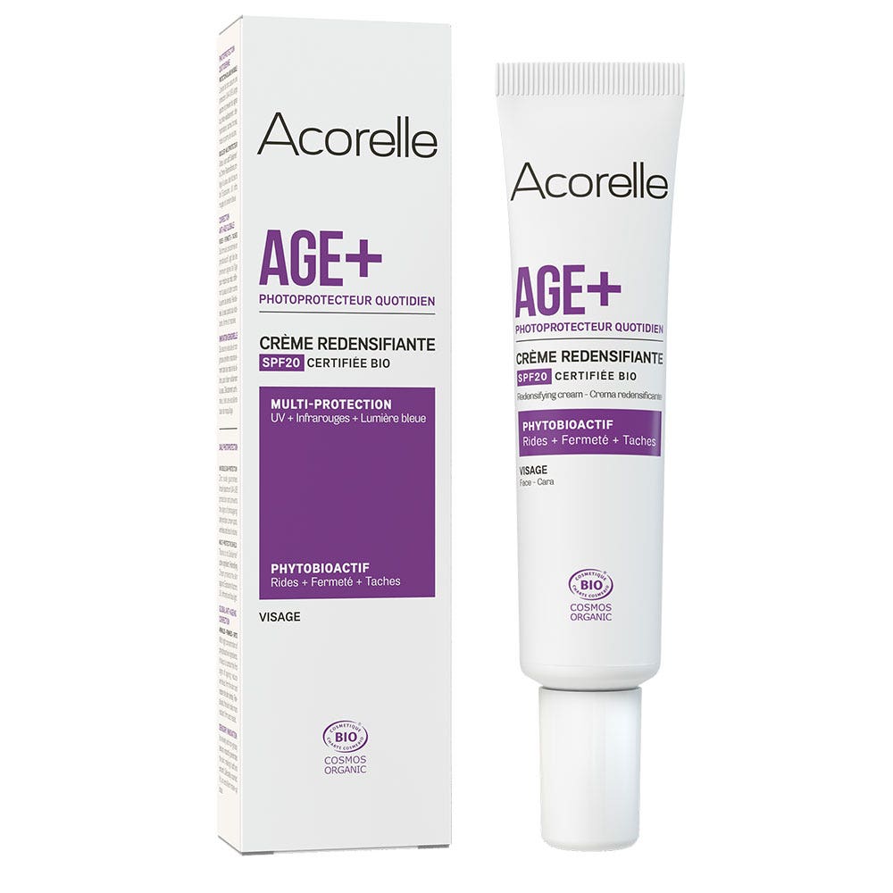 Acorelle Crème Redensifiante Visage Age+ SPF20 Bio Certifié 40 ml