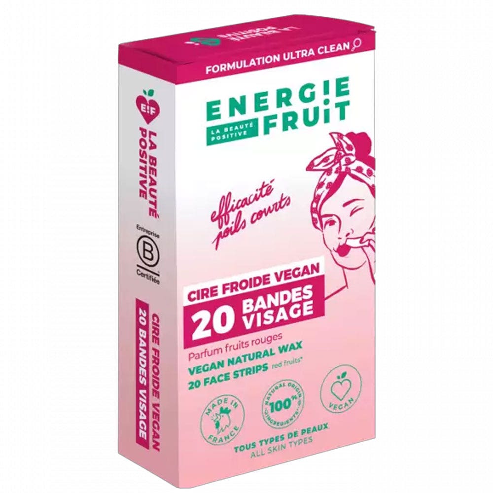 Energie Fruit Bendaggi di cera naturale a freddo Viso x20