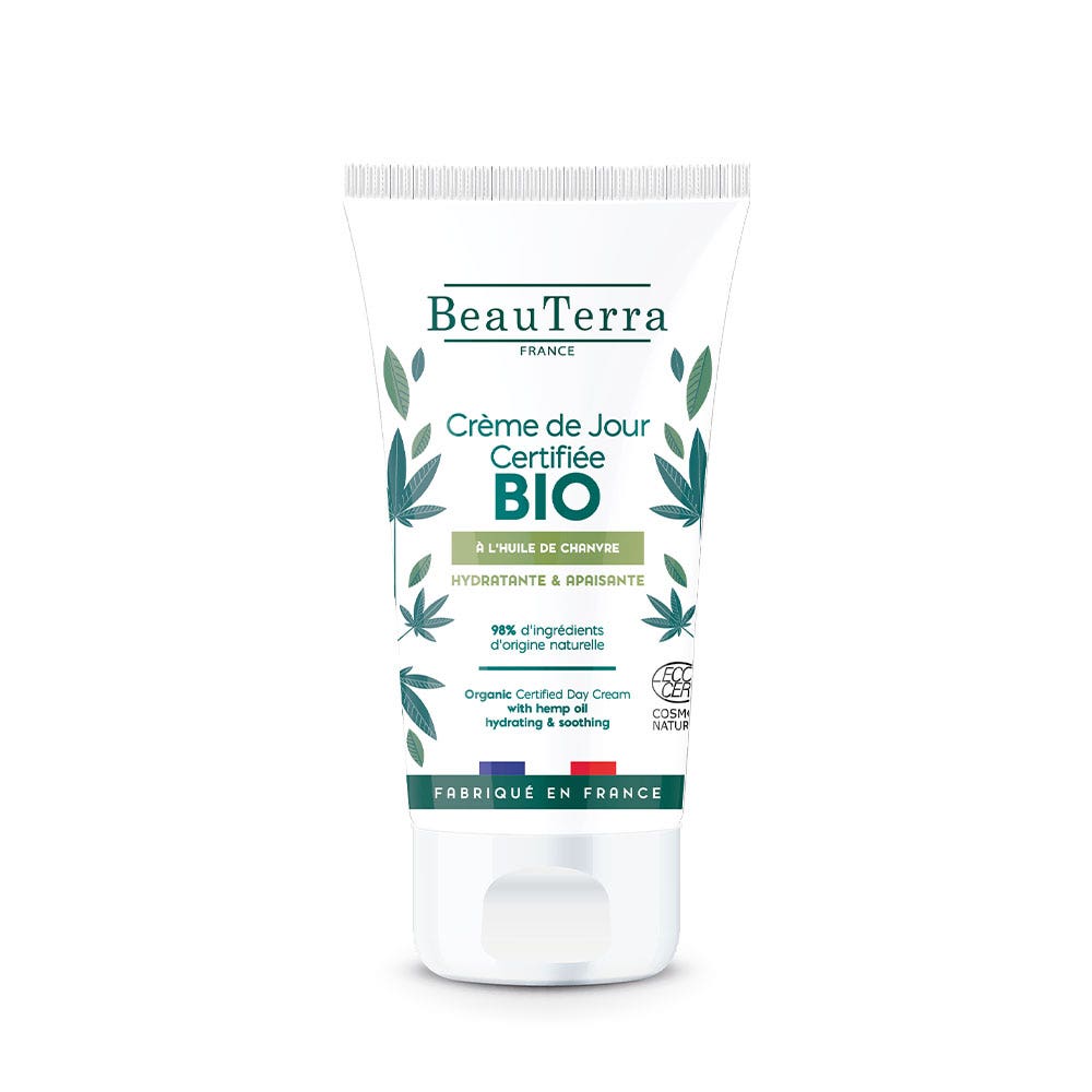 Beauterra Crema da giorno all'olio di canapa biologico A l'Huile de Chanvre Bio 50ml