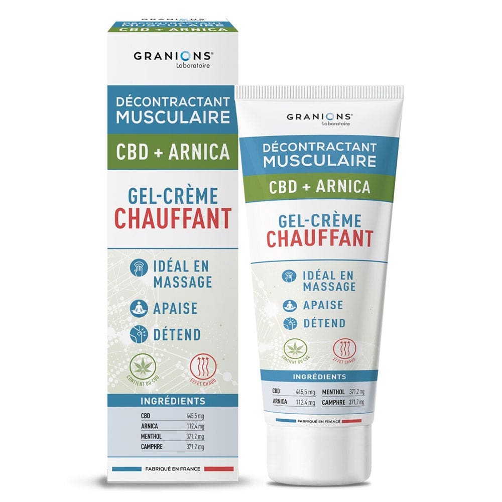 Granions Gel-crema decontratturante riscaldante CBD + arnica 75 ml