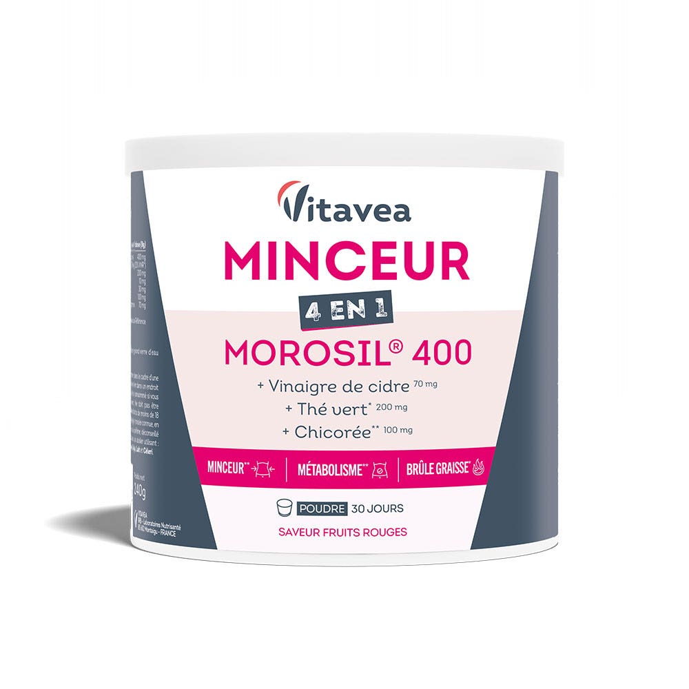 Vitavea Santé Morosil 400 Dimagranti 4 in 1 Aroma di frutta rossa 240g