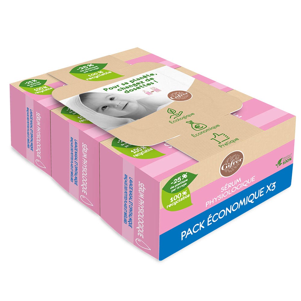 Gifrer Physiologica Siero fisiologico per neonati 3 Boites de 24x10ml