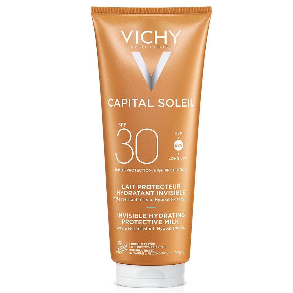 Vichy Capital Soleil Latte Idratante Fresco Spf30 Viso e Corpo Visage et Corps 300ml