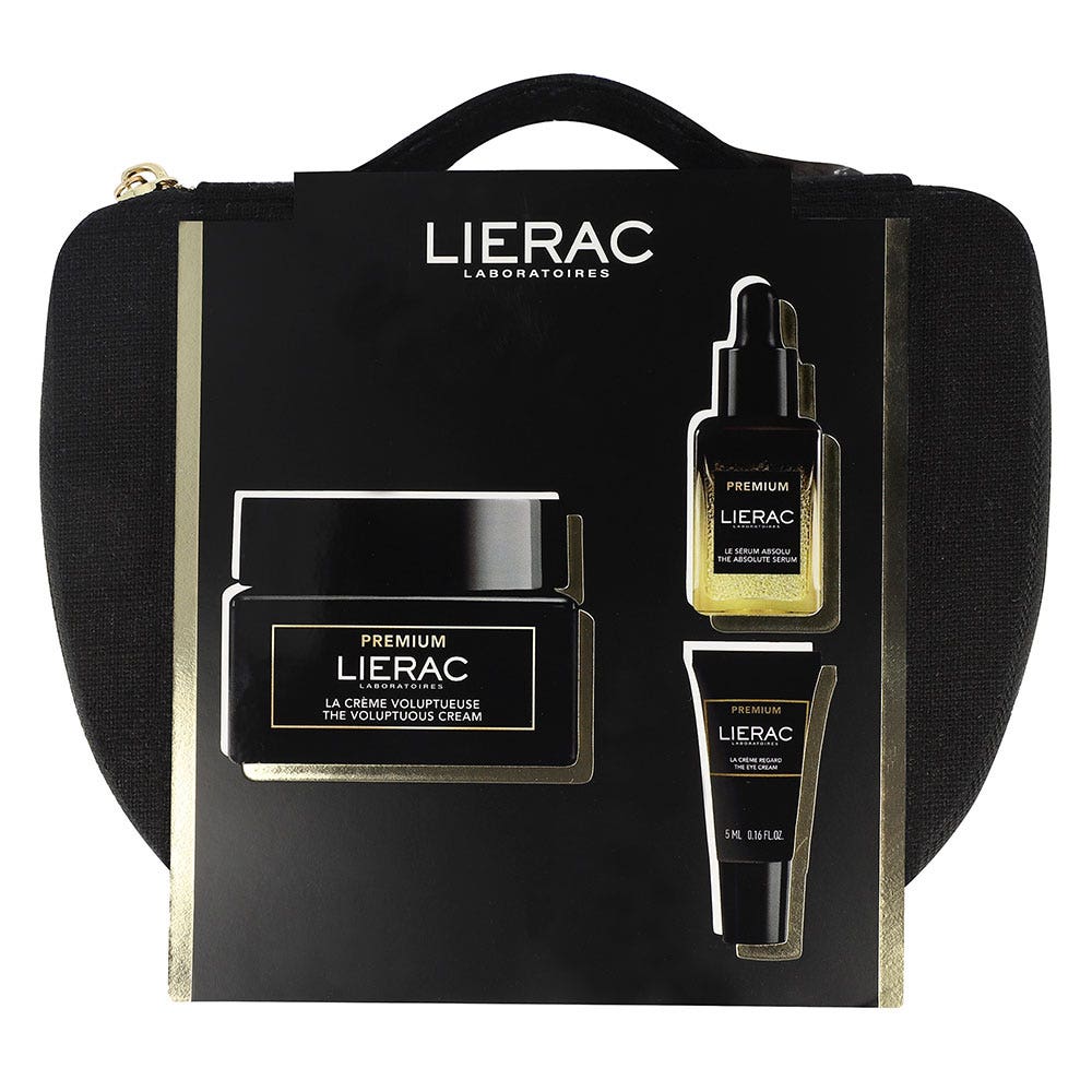 Lierac Premium Cofanetto anti-età con crema voluttuosa 50 ml + siero 13 ml + crema occhi 5 ml per pelli mature
