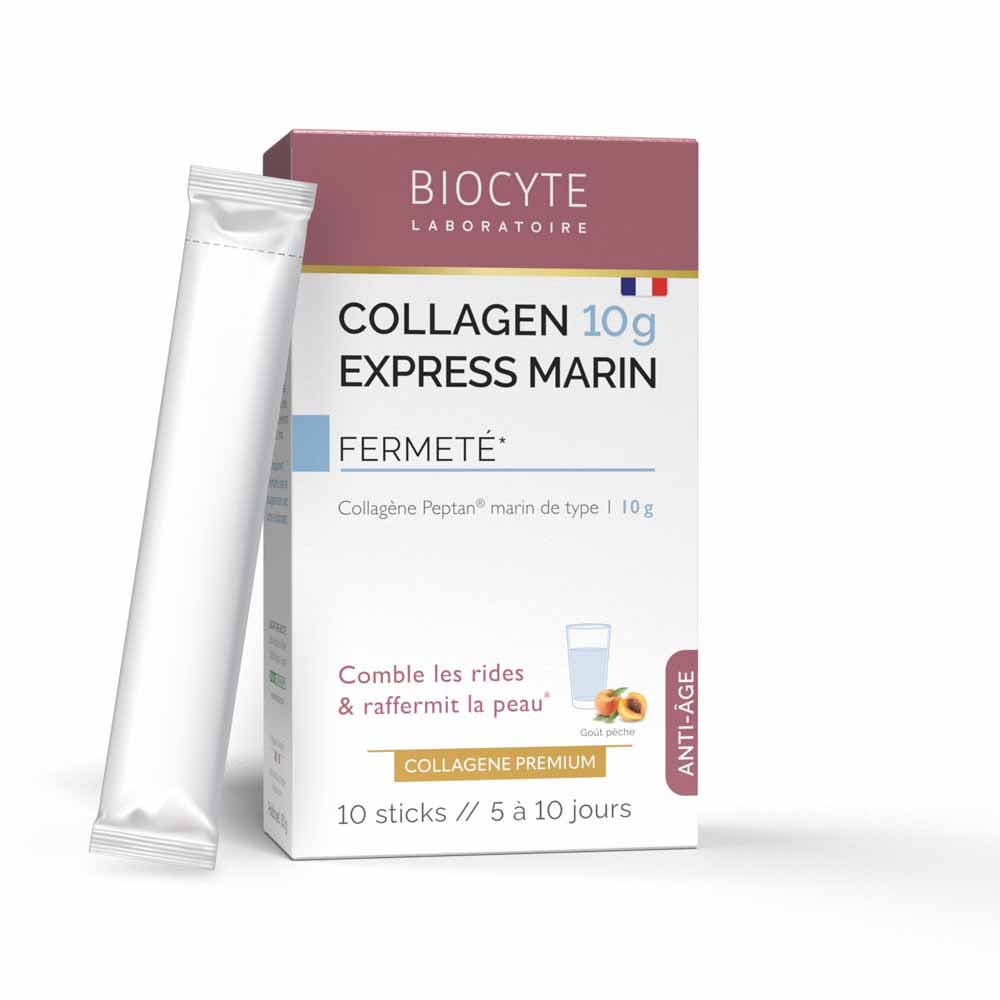 Biocyte Anti-età Collagene Express Aroma di pesca 10 bastoncini