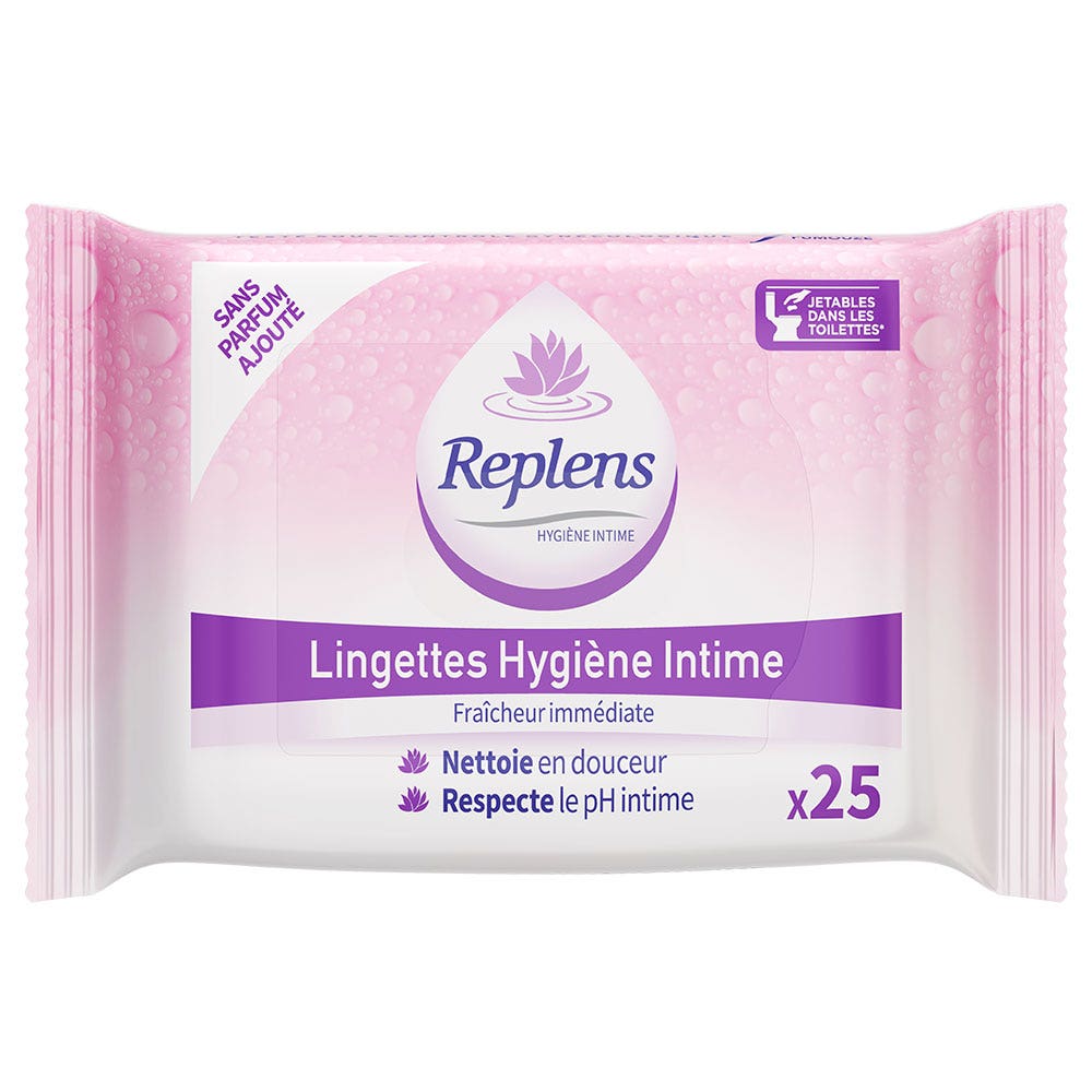 Replens Salviette per l'igiene intima x25
