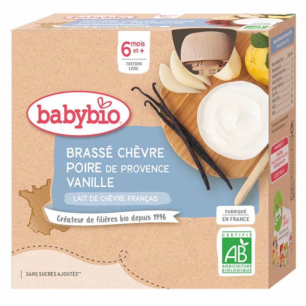 Babybio Latte di capra Brassé Da 6 mesi 4x85g