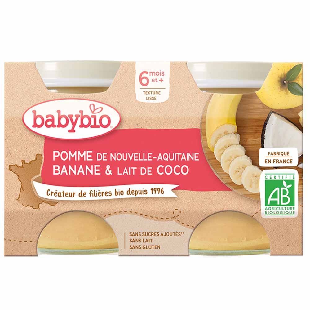 Babybio Frutta Petits Pots Delicati di 6 mesi 2x130g