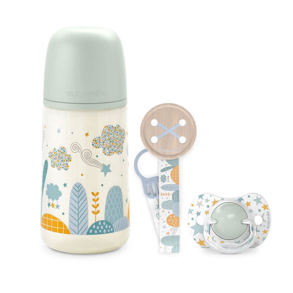 Suavinex Cofanetto regalo dreams biberon + succhietto + clip 0-6 mesi 270 ml