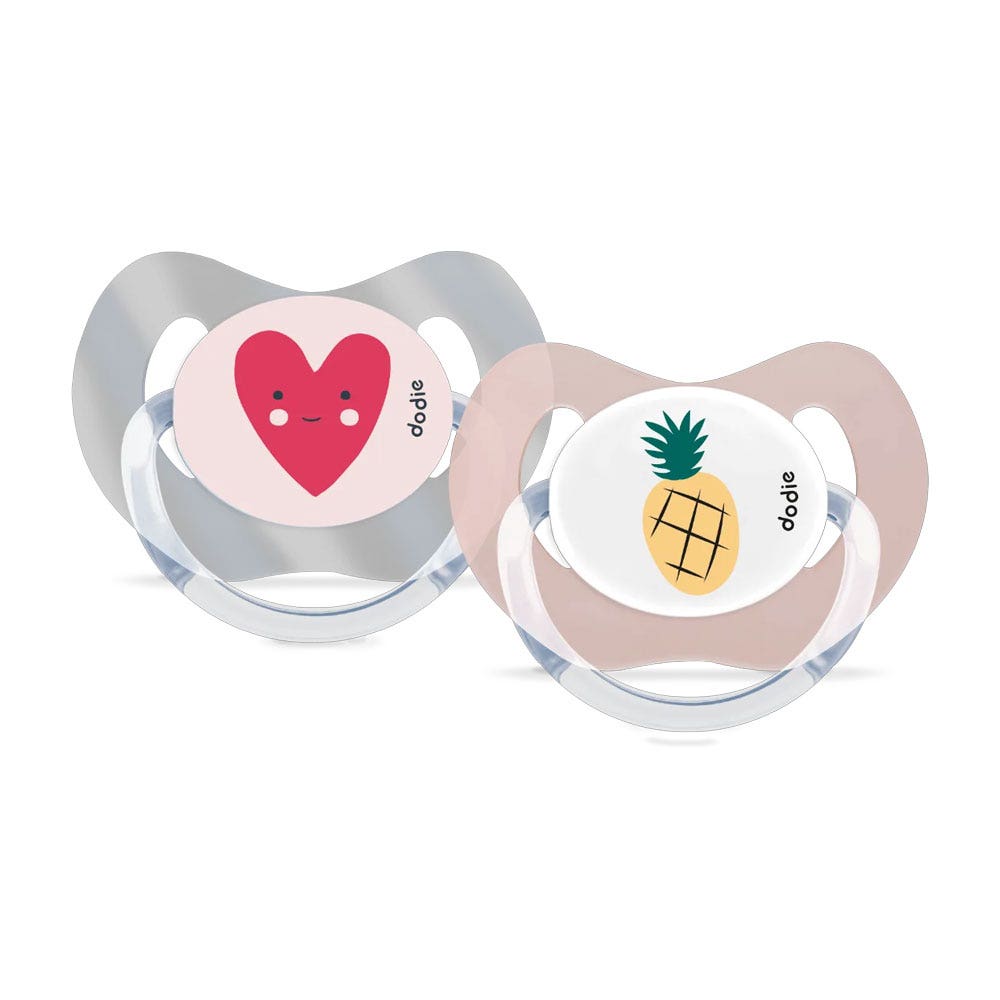 Dodie Succhietti fisiologici in silicone Girly 6 mesi e più x2