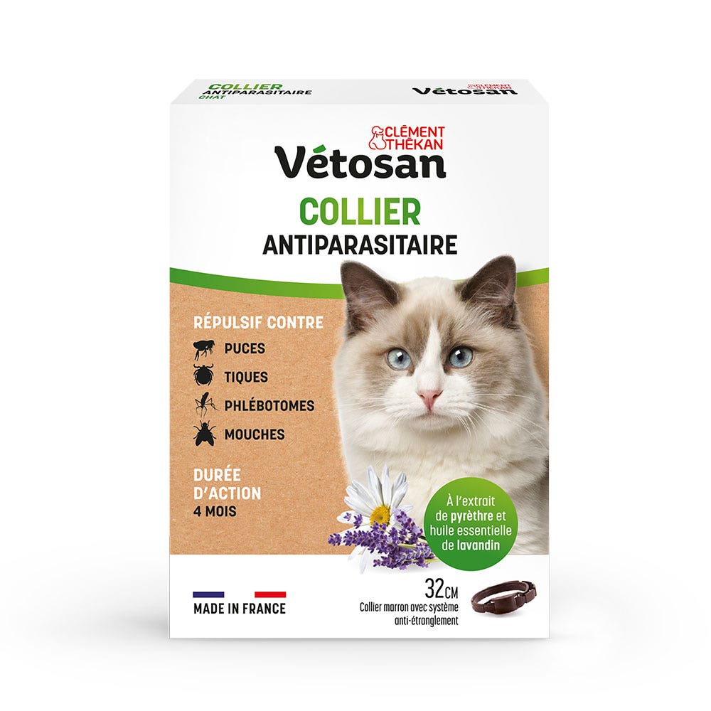 Clement-Thekan Vétosan Collare repellente per gatti 32 cm 1 unità
