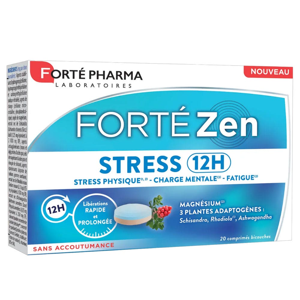 Forté Pharma Forté Zen Stress 12H vitamine B6 e magnesio 20 compresse a doppio strato