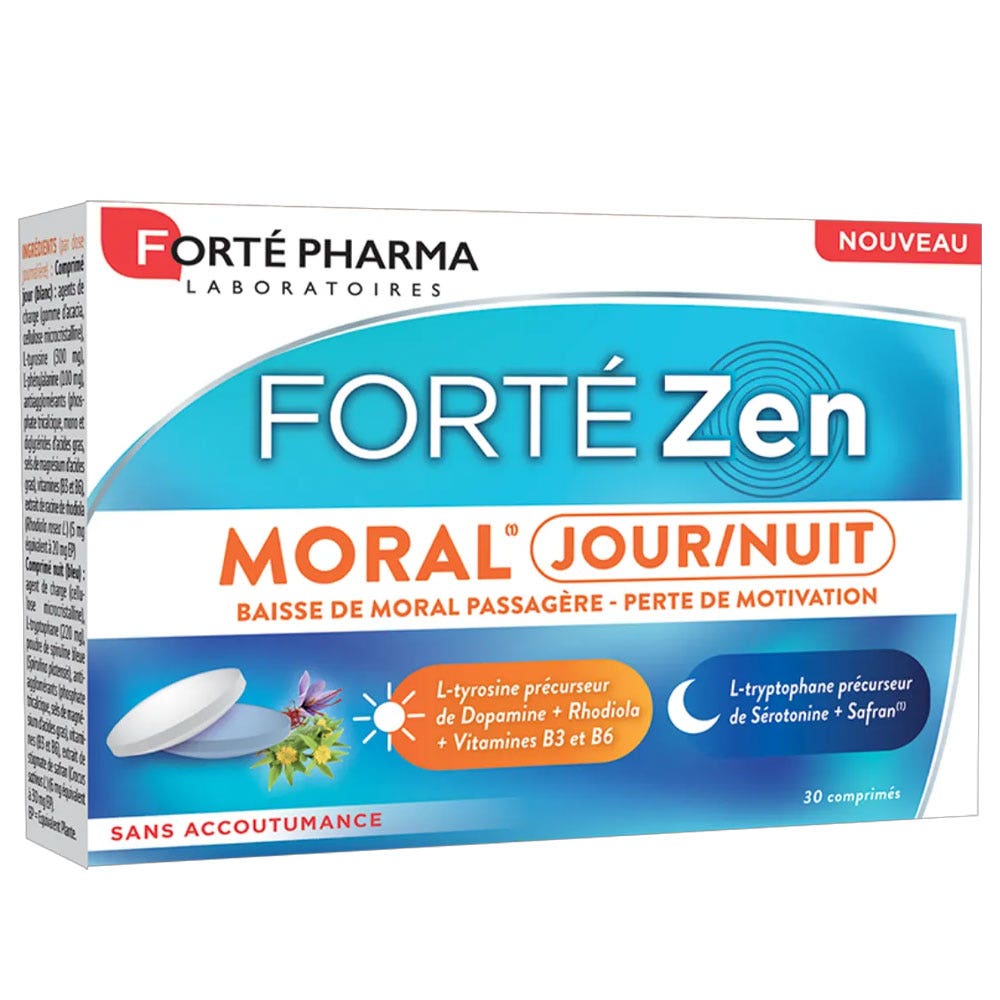 Forté Pharma Forté Zen Moral giorno/notte Rhodiola e zafferano 30 compresse