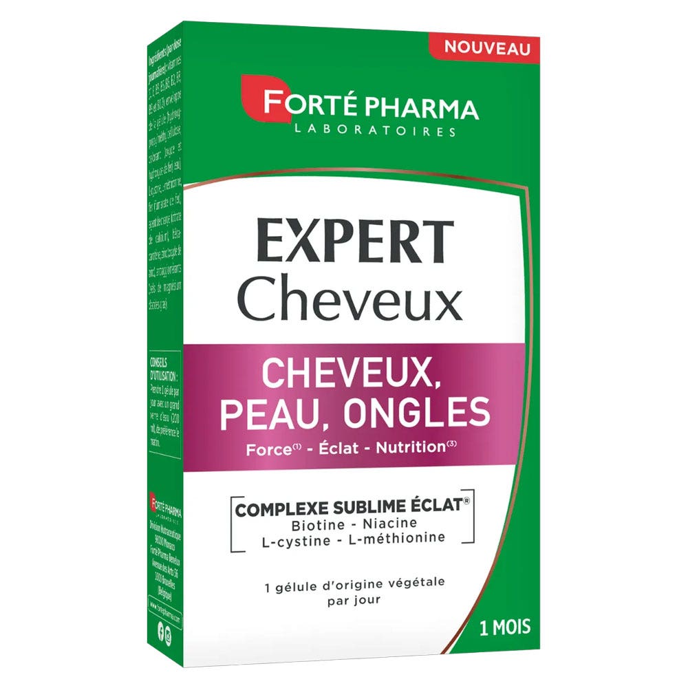 Forté Pharma Cura dei Capelli Capelli e delle Unghie Vitamine B6 Zinco 30 capsule