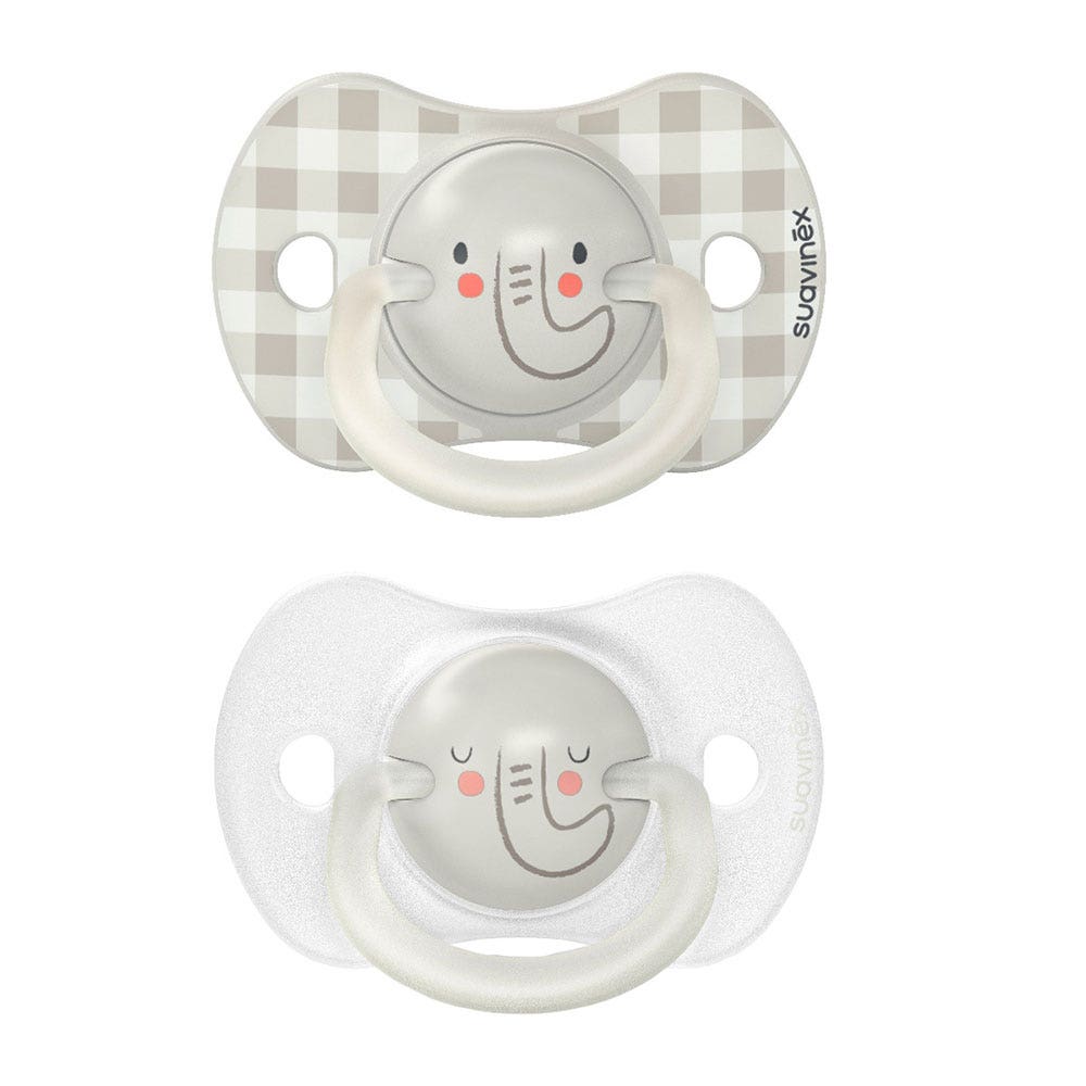 Suavinex SxPro Succhietto fisiologico in silicone Night &amp; Day 0-6 mesi 0 à 6 Mois x2