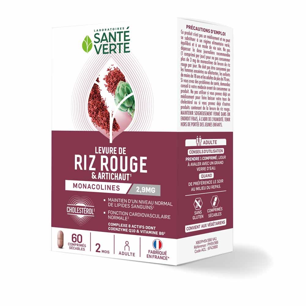 Sante Verte Lievito di riso rosso e carciofo 60 compresse